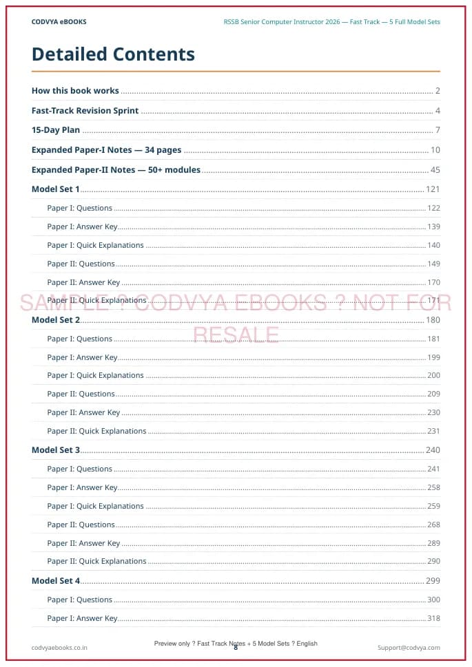 Senior Fast Track Notes + 5 Complete Model Sets approved sample page 2